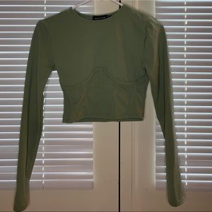 Long sleeve corset top